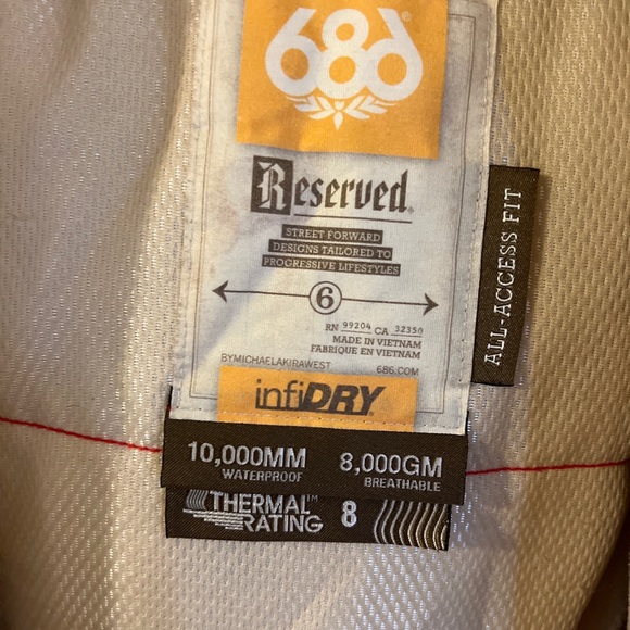 686 Reserved snowboarding coat InfiDRY - Picture 5 of 10